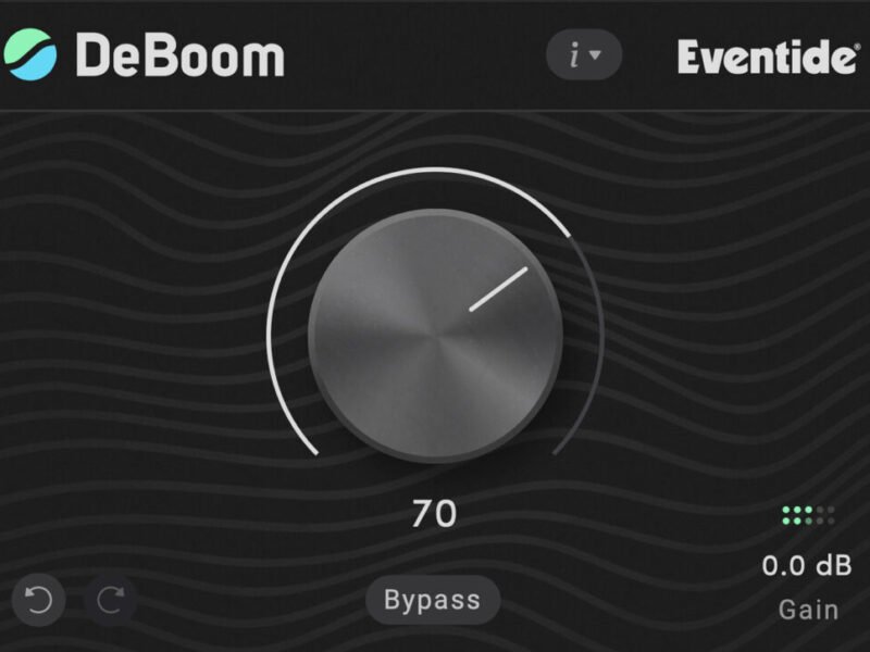 One knob interface, DeBoom (showing bypass switch, and... yeah, one knob)