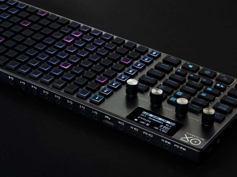 ONE MKII viewed from the back, angle, showing new CV Input jacks.